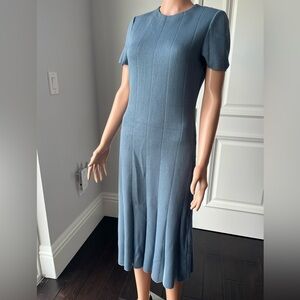 St. John Classic Blue Midi Dress
